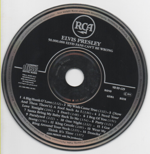 Elvis Presley 50,000,000 Elvis Fans Can't Be Wrong Elvis' Gold Records Vol 2 CD - Picture 2 of 5